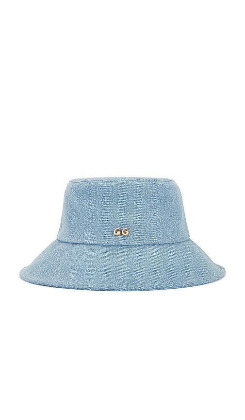 Cult Gaia Maddie Hat in Blue by CULT GAIA
