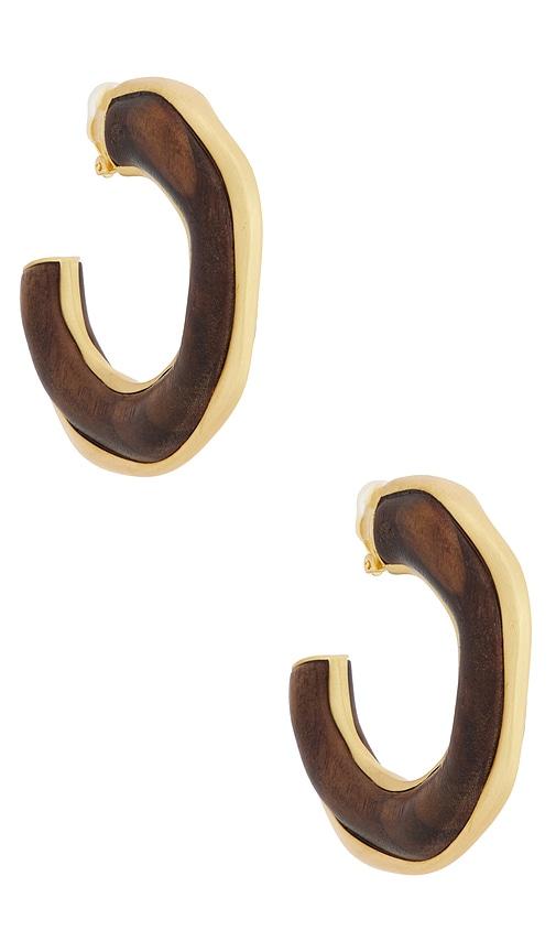 Cult Gaia Madeira Earring in Brown by CULT GAIA