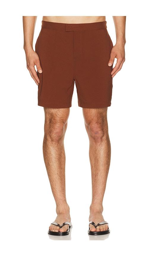 Cult Gaia Nicco Swim Short in Brown by CULT GAIA