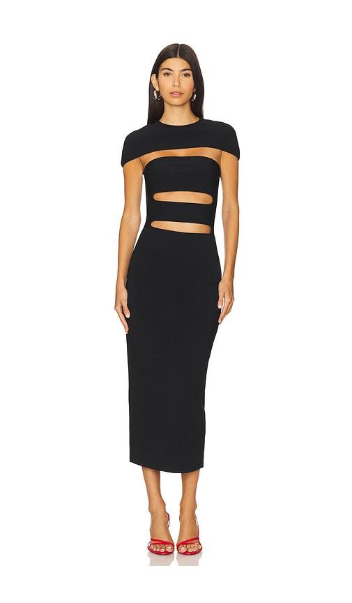 Cult Gaia Rianna Knit Dress in Black by CULT GAIA