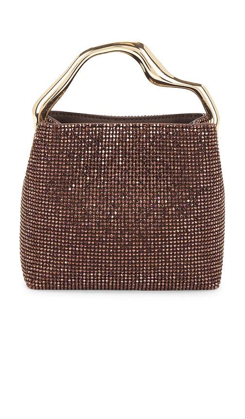 Cult Gaia Solene Mini Top Handle Bag in Metallic Gold by CULT GAIA