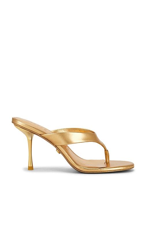 Cult Gaia Stella Sandals in Metallic Bronze by CULT GAIA