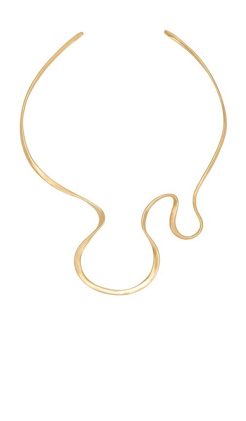 Cult Gaia Suni Choker in Metallic Gold by CULT GAIA
