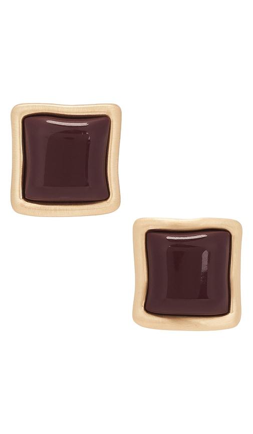 Cult Gaia Suni Earring in Red by CULT GAIA