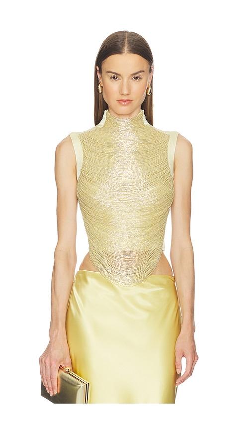 Cult Gaia Taraji Sleeveless Top in Lemon by CULT GAIA