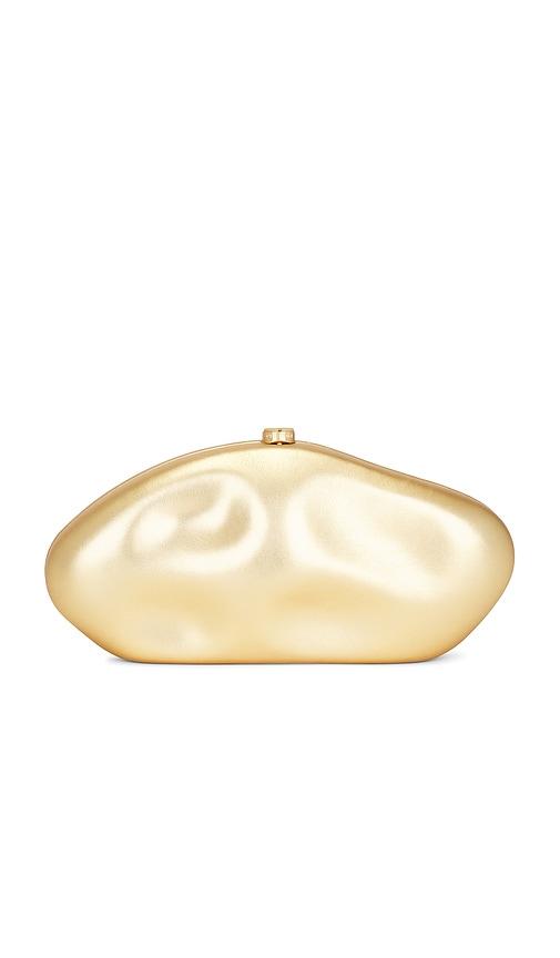 Cult Gaia The Caldera Clutch in Metallic Gold by CULT GAIA