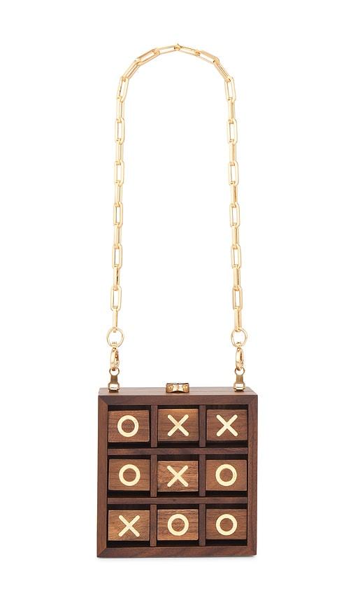 Cult Gaia Tic Tac Toe Clutch in Brown by CULT GAIA