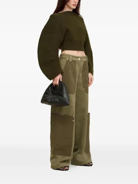 Ella balloon-sleeve ribbed-knit sweater by CULT GAIA