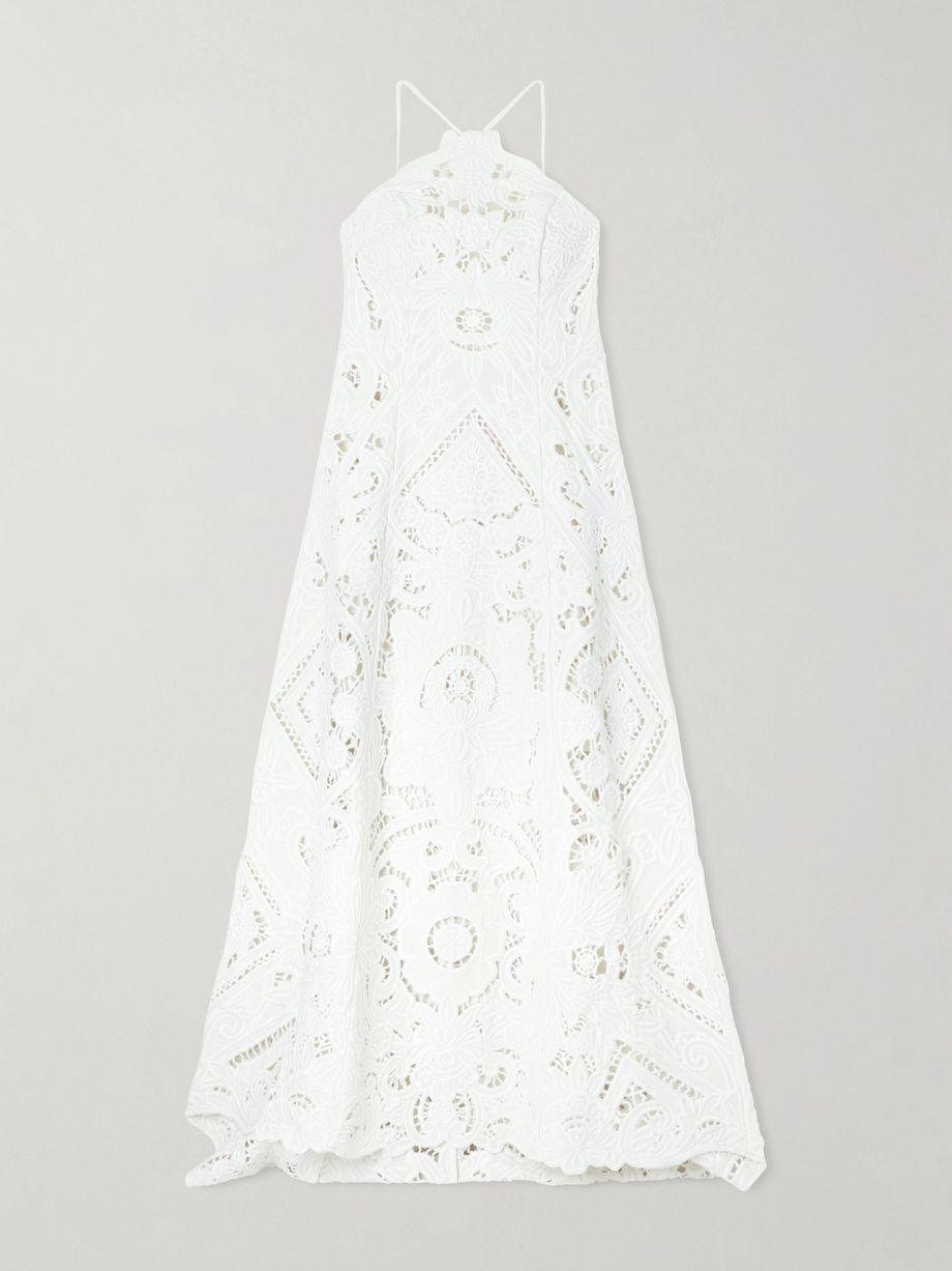 Emmy embroidered cut-out linen maxi dress by CULT GAIA