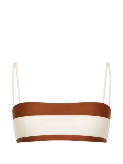 Estrella striped bikini top by CULT GAIA