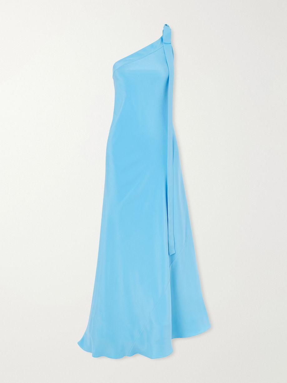 Florence one-shoulder tie-detailed silk maxi dress by CULT GAIA