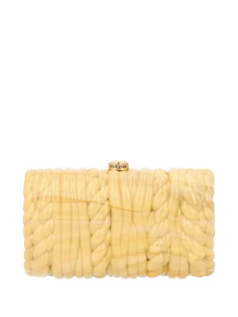 Helene cable-knit effect clutch bag by CULT GAIA