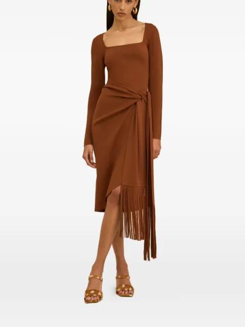Lera fringed midi dress by CULT GAIA