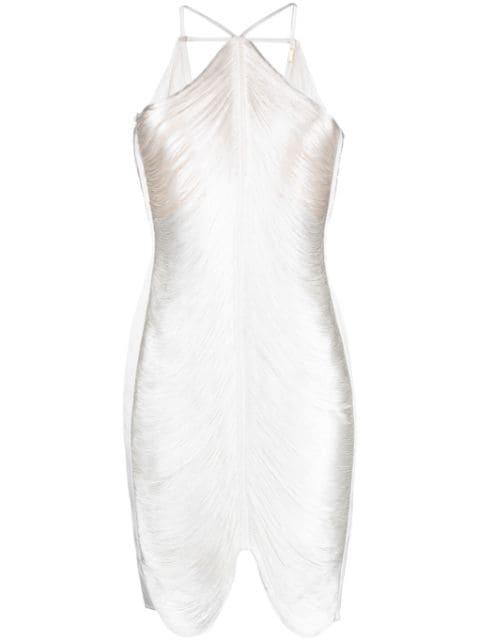 Mara halterneck fringed minidress by CULT GAIA