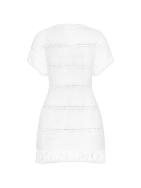 Maren fringe-trim mini dress by CULT GAIA
