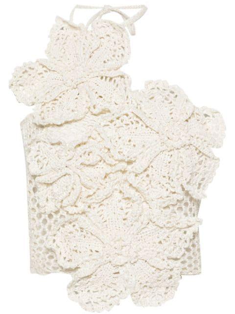 Nazanin crochet-knit top by CULT GAIA