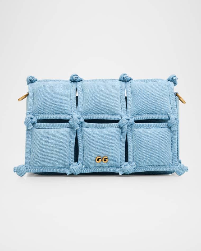 Puff Cotton Denim Crossbody Bag by CULT GAIA