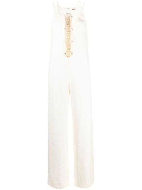 Raye  linen-blend jumpsuit by CULT GAIA