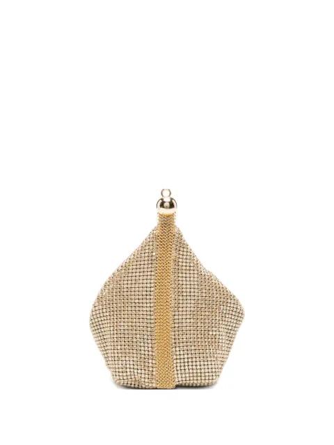 Rue crystal-embellished clutch bag by CULT GAIA
