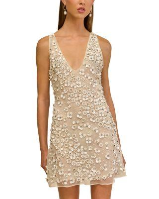 Sapphira Silk Embellished Mini Dress by CULT GAIA
