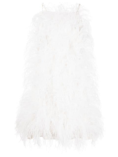Shannon feather dress by CULT GAIA