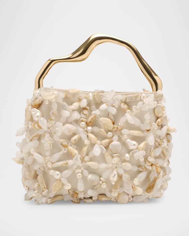 Solene Mini Beaded Sculptural Top-Handle Bag by CULT GAIA
