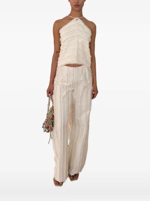 Venezia fringed halterneck top by CULT GAIA