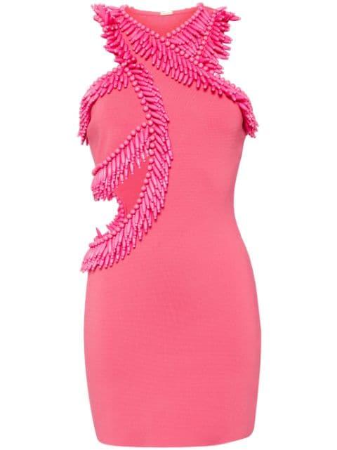 bead-embellished cut-out dress by CULT GAIA