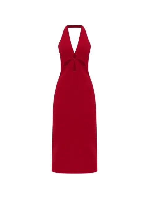 cut-out halterneck midi dress by CULT GAIA
