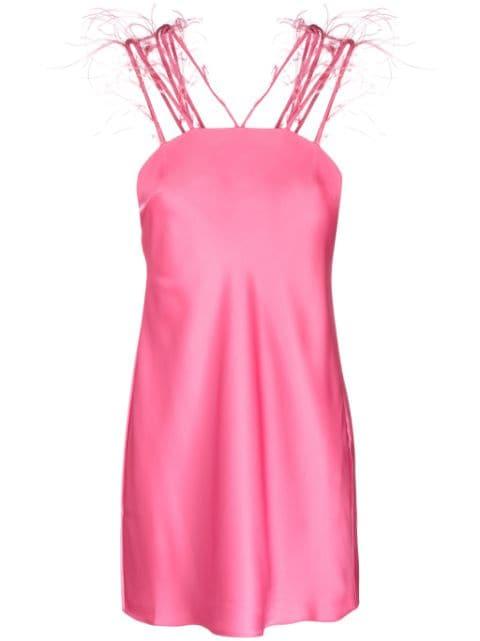feather-detailing sleeveless dress by CULT GAIA