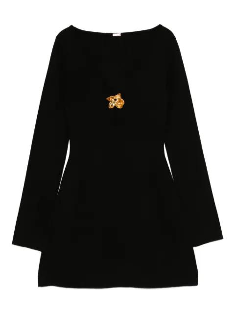 flower-embellished long-sleeve mini dress by CULT GAIA