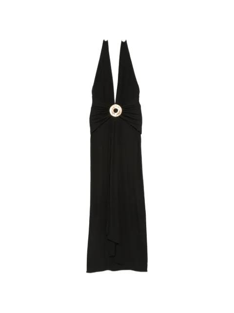 hammered-ring halterneck dress by CULT GAIA