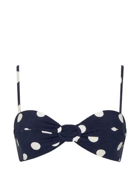 polka-dot knot bikini top by CULT GAIA