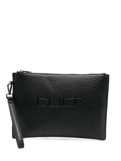 logo-embossed zip clutch bag by CULT