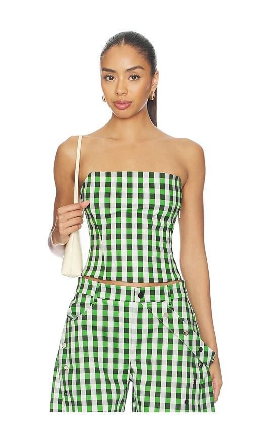 CULTNAKED Etta Bandeau Top in Green by CULTNAKED