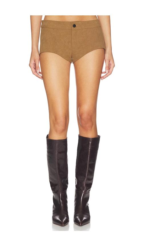 CULTNAKED Mini Mini Short in Cognac by CULTNAKED