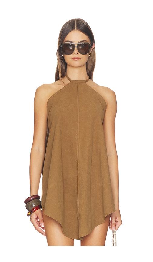 CULTNAKED Slip Top in Cognac by CULTNAKED
