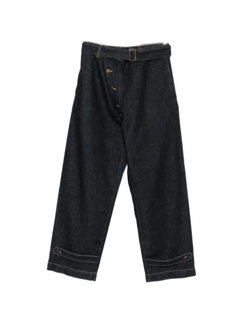 asymmetric-fastening buttoned-cuff jeans by CULTURA