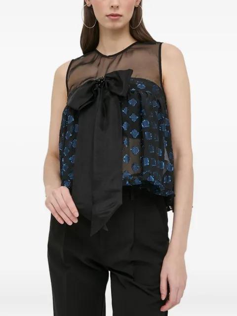bow-embellished sleeveless blouse by CUSTOMMADE