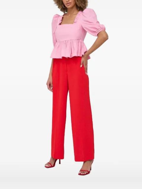 puff-sleeve frill-detail top by CUSTOMMADE