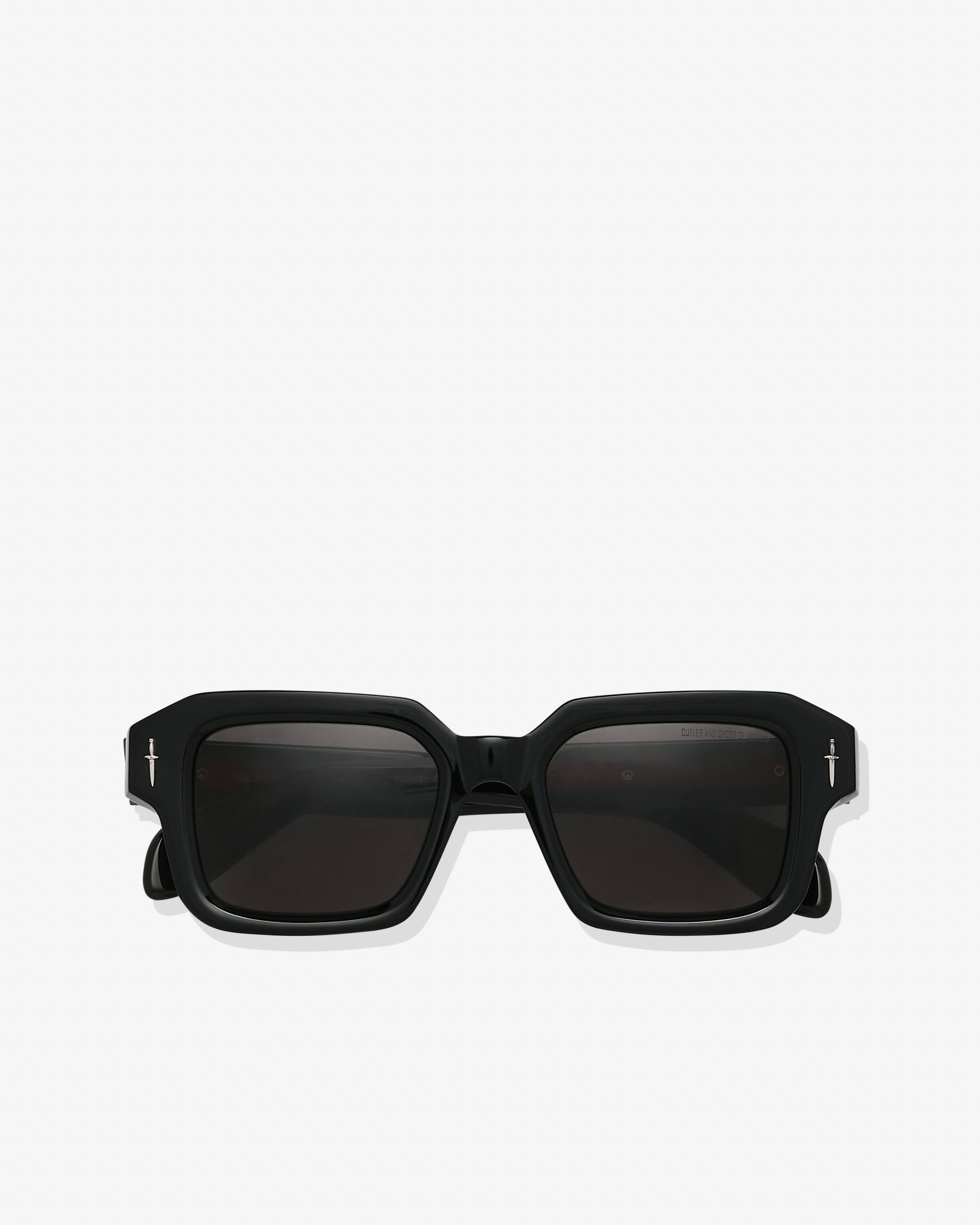 Cutler & Gross -  The Great Frog Bones Link Rectangle Sunglasses - (Black) by CUTLER&GROSS