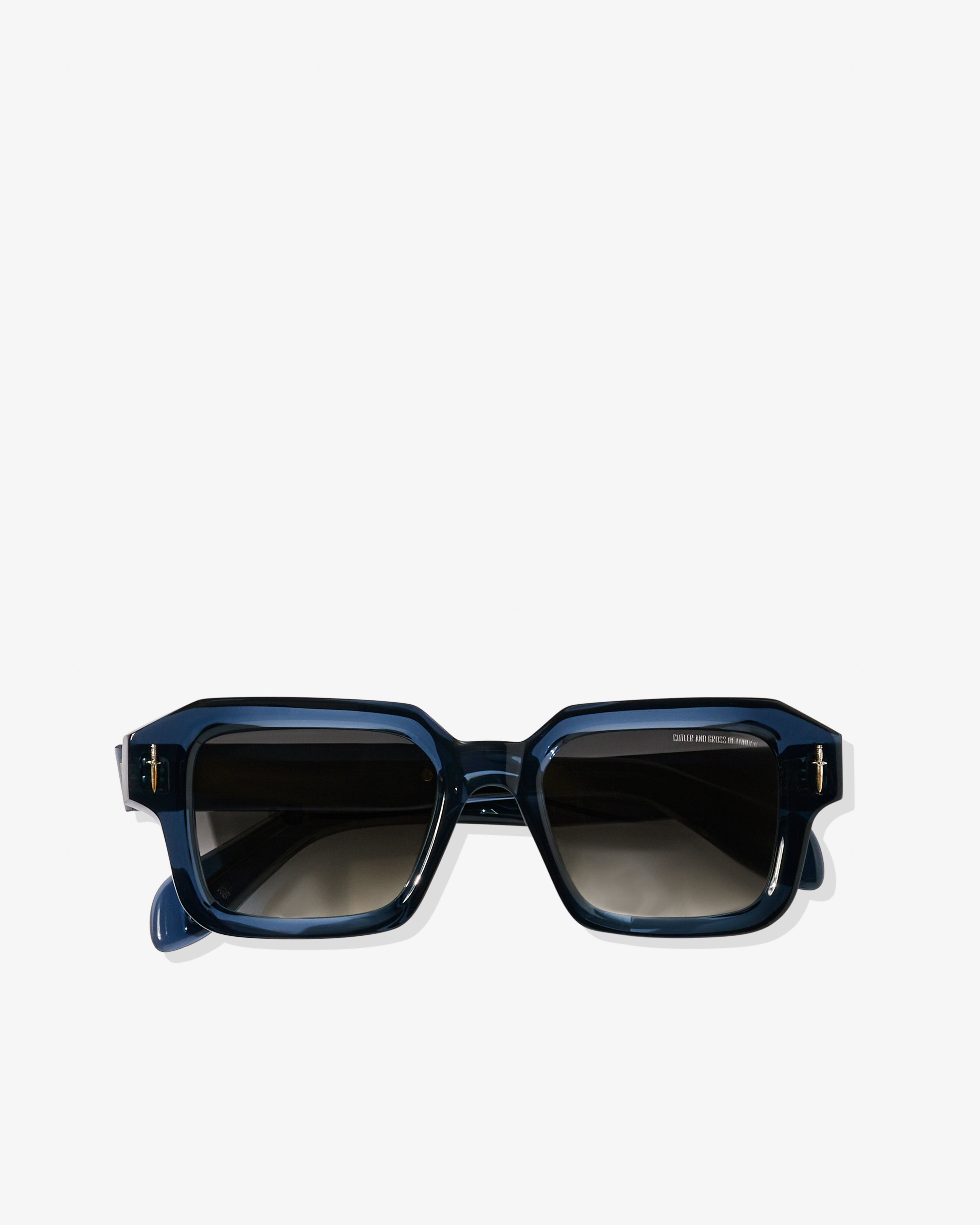Cutler & Gross - The Great Frog Bones Link Rectangle Sunglasses - (Blue) by CUTLER&GROSS