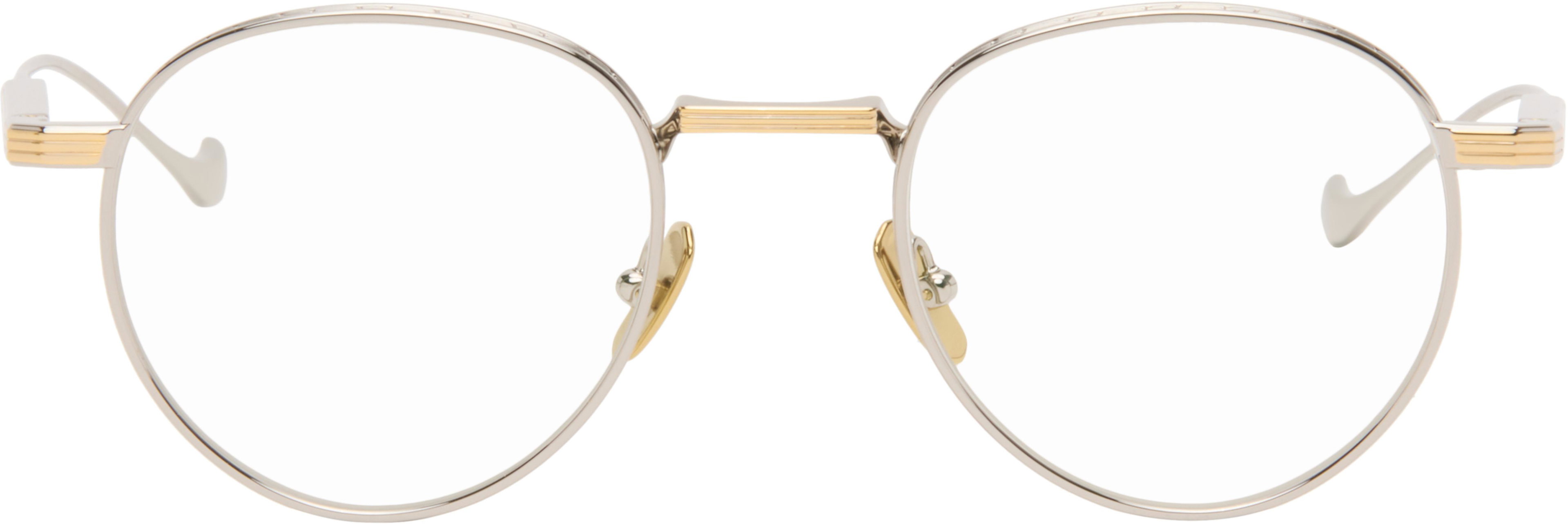 Silver & Gold Lennox 1428 Round Optical Glasses by CUTLER&GROSS