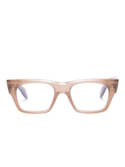 logo-engraved rectangle-frame glasses by CUTLER&GROSS