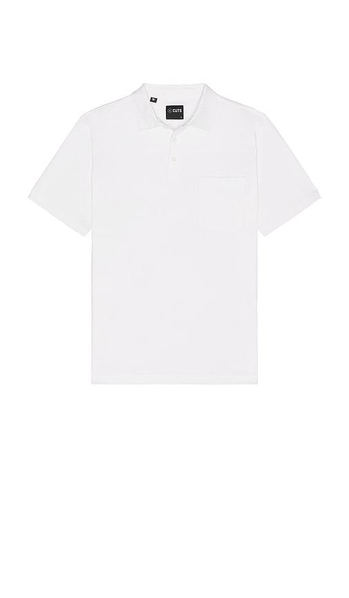 Cuts Interlock Polo in White by CUTS