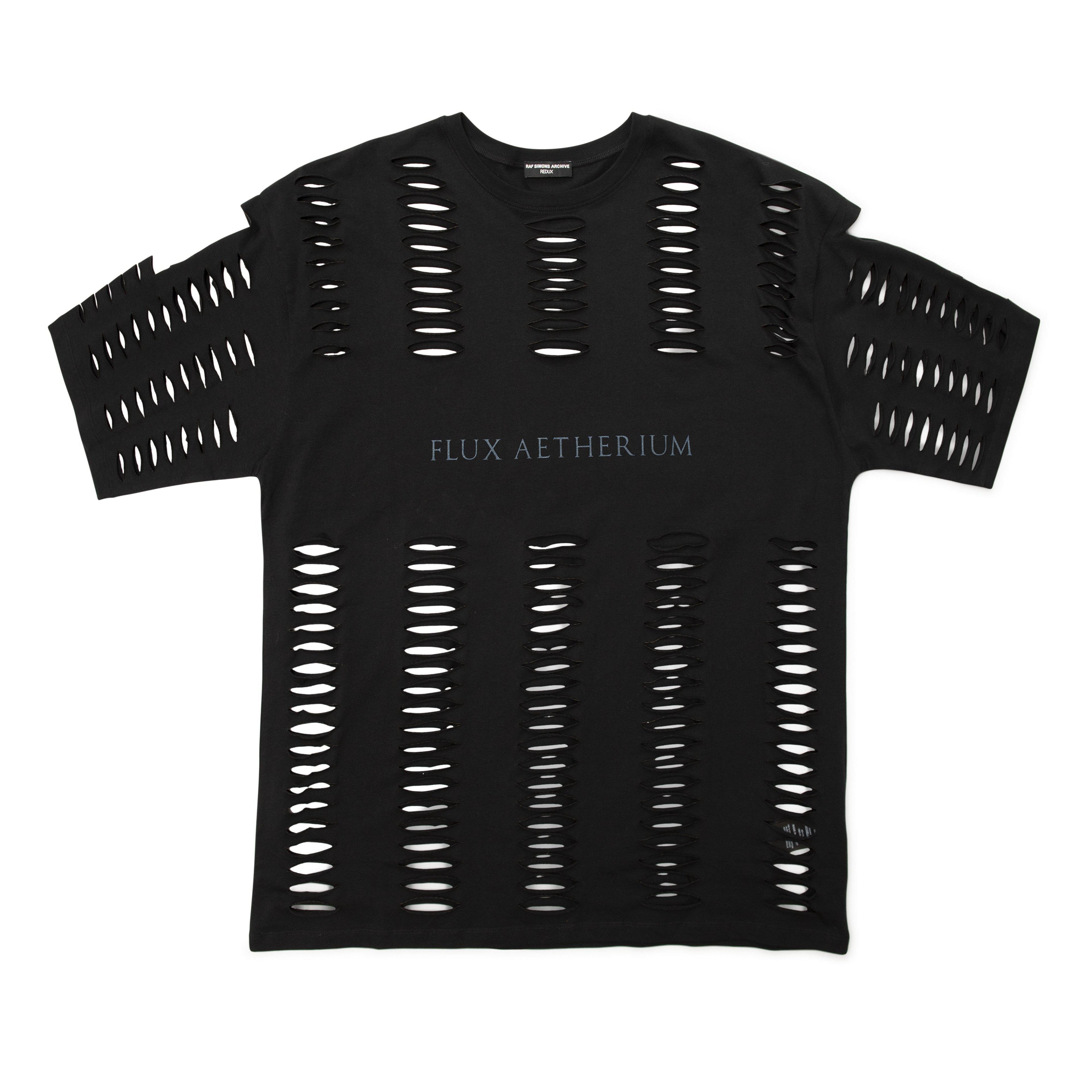 Raf Archive Redux Ss T-Shirt W Cuts And Print (Black) by CUTS