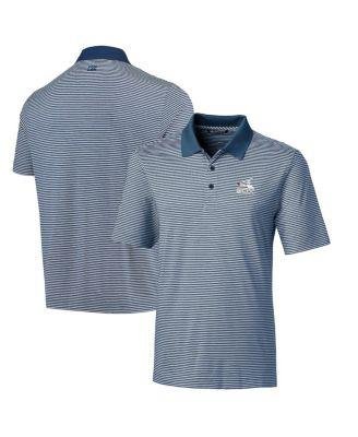 Men's Cutter Buck Navy Chicago White Sox Cooperstown Collection Forge Tonal Stripe DryTec Polo Shirt by CUTTER&BUCK