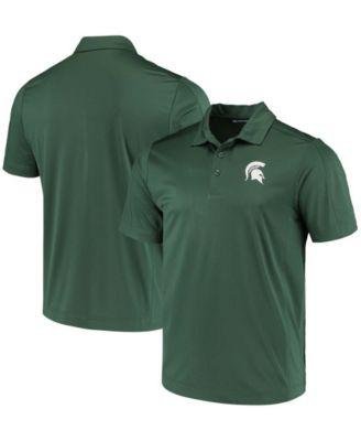 Men's Green Michigan State Spartans Prospect Performance Polo by CUTTER&BUCK