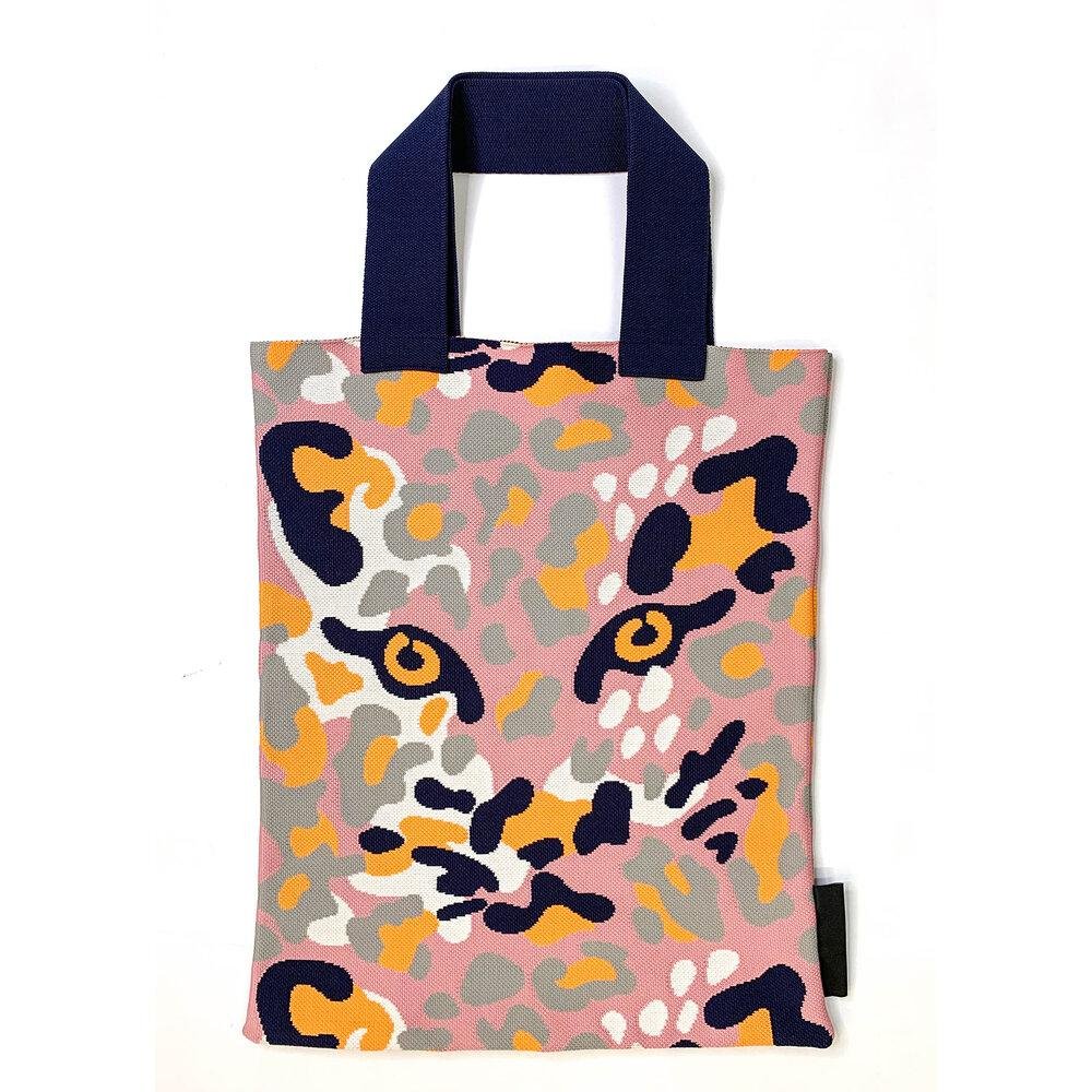 leopard knitted tote bag by CYNTHIA AND XIAO