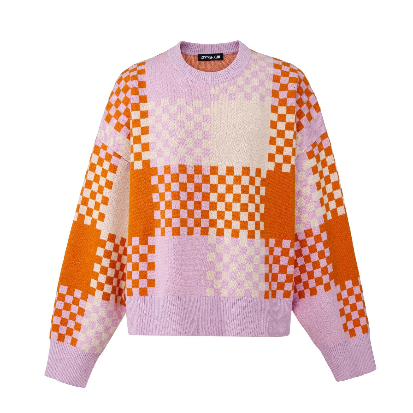 /products/tartan-purple-wide-sweater?variant=50861584875805 by CYNTHIA AND XIAO